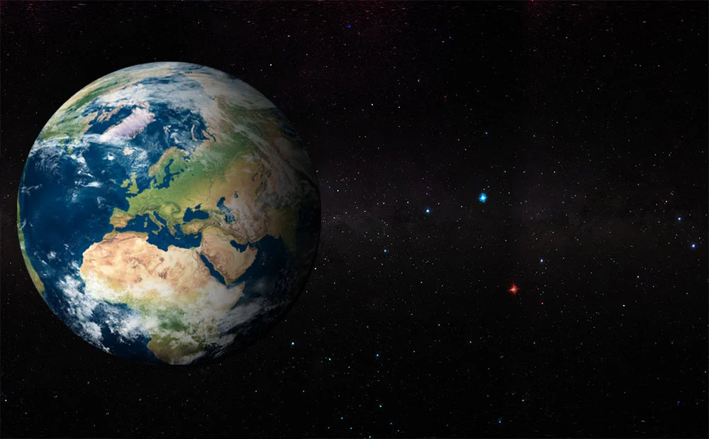 Earth, the third planet from the Sun