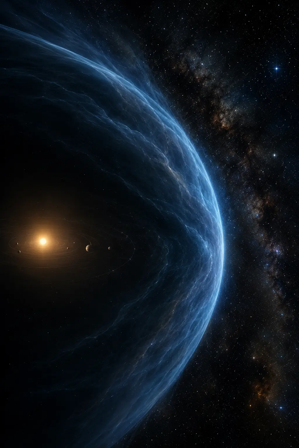 Heliosphere boundary region in deep space
