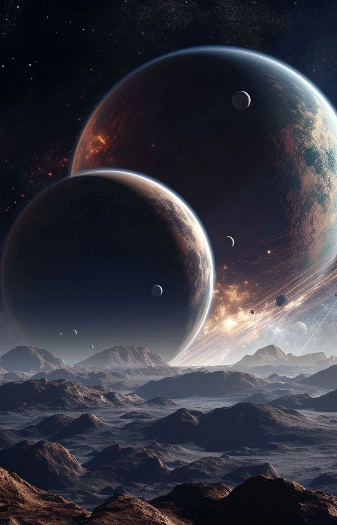 Illustration of the planets in the Solar System