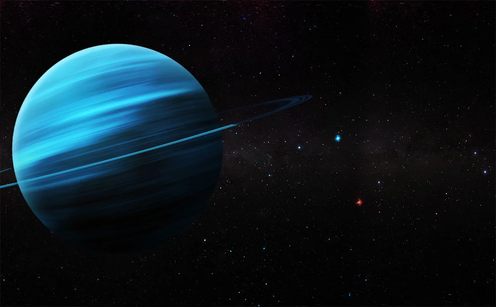 Uranus, an ice giant with an extreme axial tilt