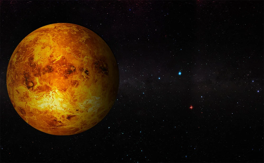 Venus, a cloud-covered terrestrial planet